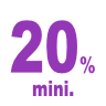 Min. 20% de commission