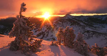 Lever de soleil dans le Capcir