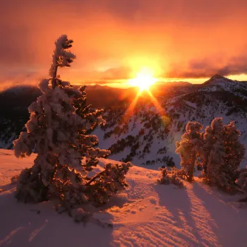 Lever de soleil dans le Capcir