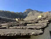 Toit de lauzes dans le Val Maira