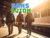 Le groupe de trek monte à bord du train.